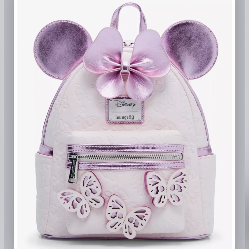 Loungefly Pink Butterfly Minnie Mouse Backpack